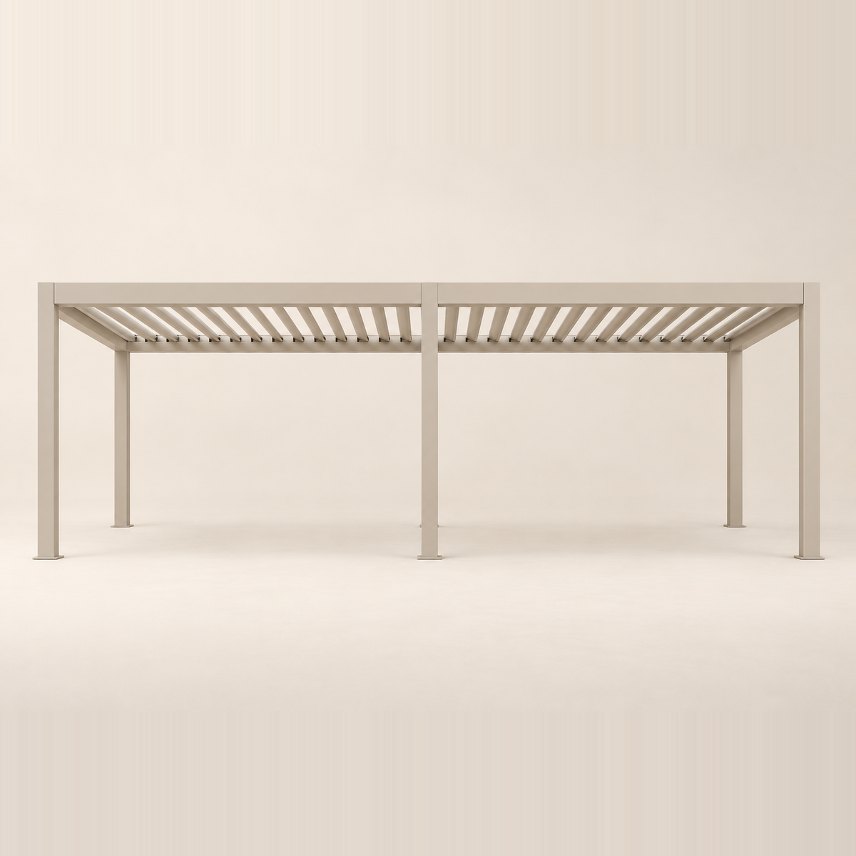 Palmera Luxe 3x6m aluminium pergola, studio view in second finish
