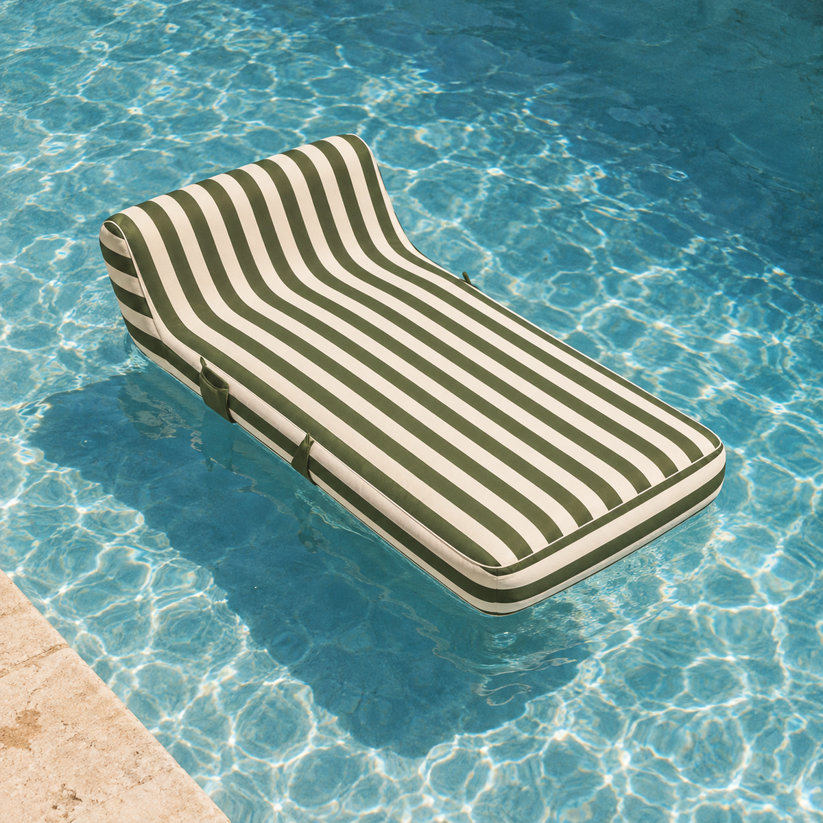 The Corsica striped inflatable double pool lounger