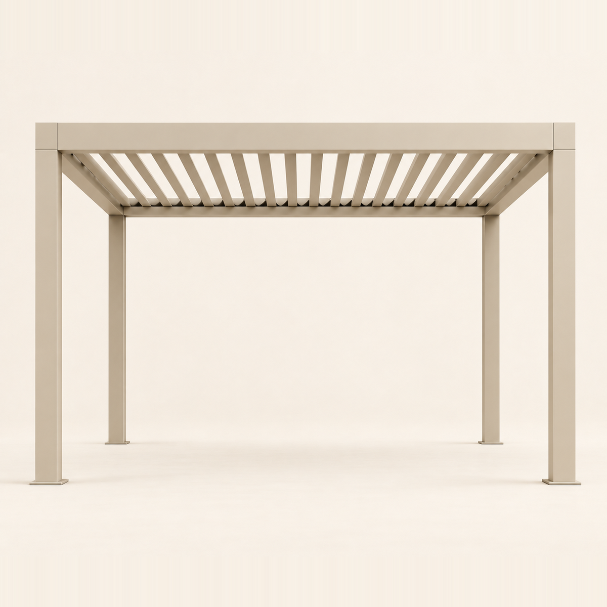 Palmera Luxe 3x3m aluminium pergola, studio view in second finish