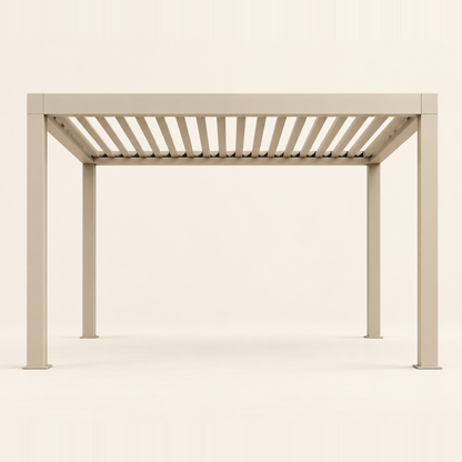 Palmera Luxe 3x3m aluminium pergola, studio view in second finish