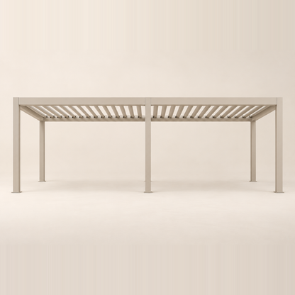 Palmera Luxe 3x6m aluminium pergola, studio view in second finish